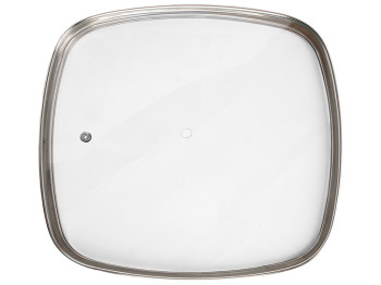 Скляна кришка квадратна Benson, без ручки, 24см