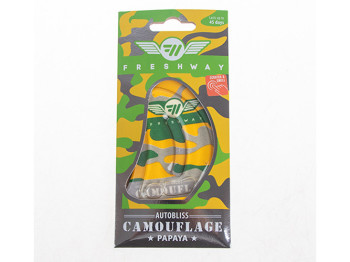Освежитель воздуха жидкий Fresh Way "Camouflage AutoBliss" Papaya 8мл