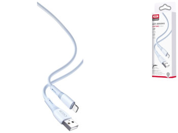 Кабель USB XO NB225 Silicone two-color Lightning, Голубой