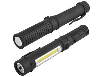 Фонарь для кемпинга 909B-LED+COB, 3xAAA, магнит, зажим