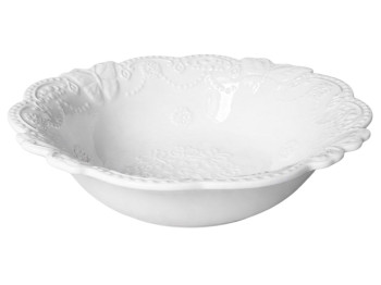 Салатник порцеляновий фігурний Мереживо, для подачі страв, 22,8×22,8×7 см