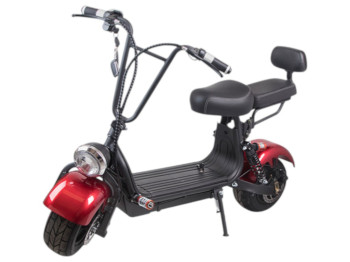 Электроскутер Rooder Citycoco Light, 1000Вт, 48v 12ah, бесщеточный мотор, цвет красный