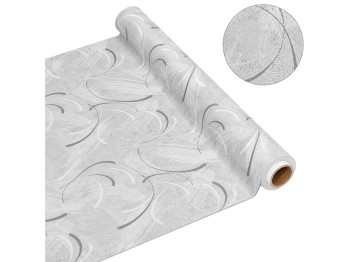 Клеёнка Style, ПВХ на тканевой основе, 1.40×20 м, абстрактный узор, цвет серый