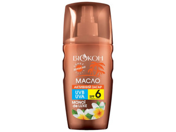 Масло для активного загара Біокон "Monoi de Luxe" спрей SPF6 160мл