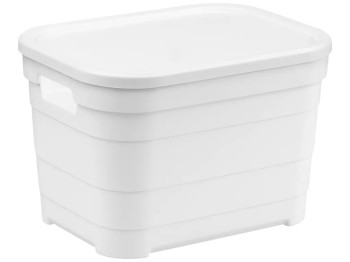 Корзина Idea Home Pyramid, прямоугольная, с крышкой, пластик, 5л, 24×18×16,5см, цвет белый