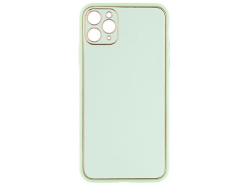 Чехол Leather Gold with Frame without Logo для iPhone 11 Pro Max Цвет 6, Mint