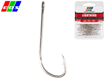 Крючок рыболовный одинарный EOS Lightning №3 30х8мм  (цена за упаковку 100шт)