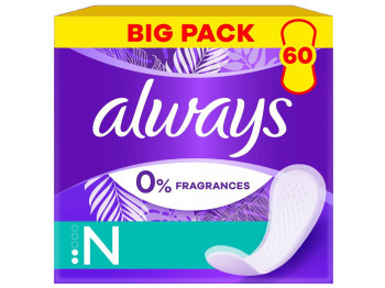 Прокладки Always Daily Fresh Normal Trio 0% , ежедневные, 60шт