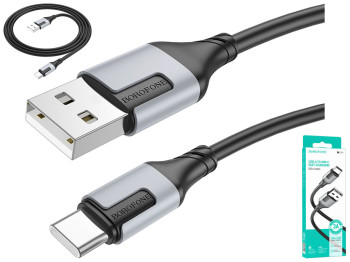 Кабель USB Borofone BX101 Creator Type-C 3A Колір Чорний