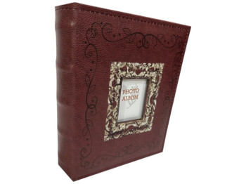 Фотоальбом Ufo Story Burgundy, 200 фотографий, искусственная кожа, полипропилен, 10×15см, 24×19см