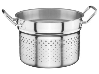 Пароварка-дуршлаг  нержавеющая сталь, 20×15см, цвет серебрянный