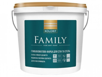 Краска интерьерная латексная Kolorit Family (база А) 4,5л