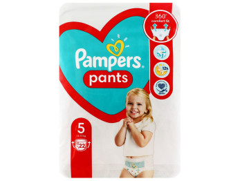 Подгузники-трусики одноразовые для мальчиков и девочек Pampers Pants Размер 5 Junior 12-17кг 22шт