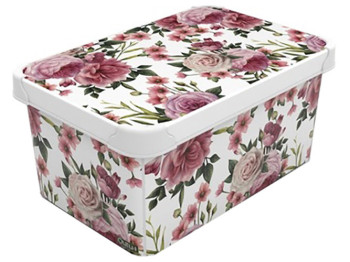 Контейнер с крышкой Qutu Style Box Rose Pink, 10л, 8690067393041