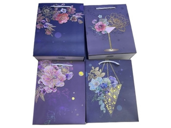 Пакет подарочный бумажный M Magic night, 32x26x12см