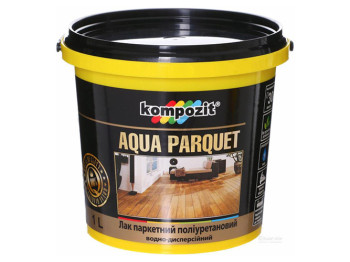 Лак паркетний Kompozit Aqua Parquet 1л напівматовий (Композит Аква Паркет)