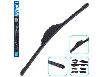 Щетка стеклоочистителя бескаркасная VITOL ULTRA 15, 38см, 9 адаптеров (VU-15380)