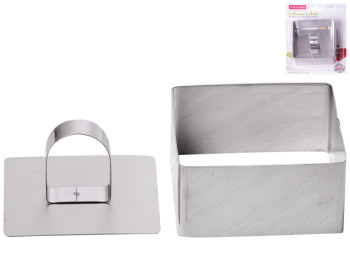 Форма для викладки/вирубки Kamille, квадратна, з нержавіючої сталі, 8x8x4,5см