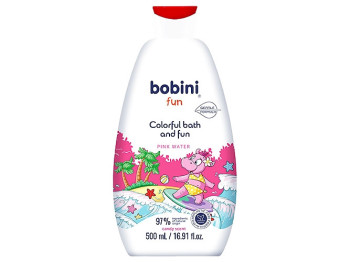 Пена для купания Bobini Fun Pink water 2в1, 500мл