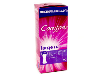 Прокладки ежедневные Carefree "Рlus Large" 2капли 20шт