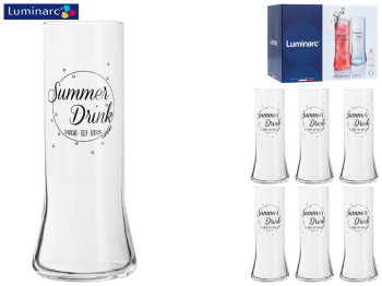 Набор стаканов Chic Summer высоких, для коктейля, 470мл (цена за набор 6шт)