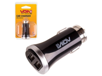 Автомобильное зарядное устройство VOIN C-2411BK 2USB (12 / 24V - 5V 2,4A)