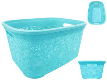 Корзина для белья Dantel, с рамой, пластик, 40л, 53×37×25см, цвет бирюза