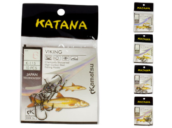 Крючок Sams fish "Komatsu" короткое цевье (цена за упаковку 10 кр. №1/4/6/8/10 микс, 1 размер в 1уп)