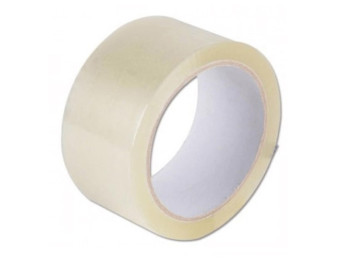 Скотч пакувальний прозорий, поліетилен, 45мм×30м