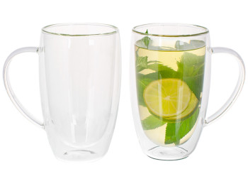 Набор чашек с двойными стенками, 450мл (цена за набор 2шт)