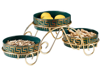 Підставка для фруктів та десерту Corinthian триярусна 47x19x18,5см