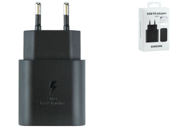Сетевое Зарядное Устройство Samsung 1USB-C PD/QC 45W 1:1 Цвет Черный