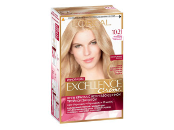Краска для волос "Excellence Creme" повышенной устойчивости, оттенок 10.21