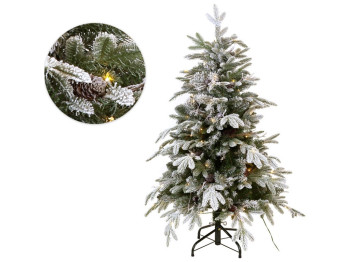 Елка искусственная Буковинская красавица, 120см, 793 ветки, 100 LED, свет - тёплый белый