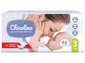 Підгузники дитячі Chicolino Middle Standarto, розмір 3 (4-9кг) 46шт