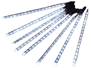 Гірлянда світлодіодна зовнішня Танучі бурульки, 8шт, 50см, біла