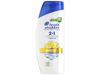 Шампунь-бальзам Head & Shoulders 2в1 Цитрусова свіжість, проти лупи для жирного волосся, 625мл