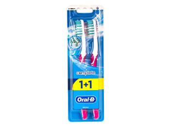 Щітки зубні Oral-B "Комплекс Глибоке очищення 40 середня жорсткість (ціна за набір 1 +1 шт)