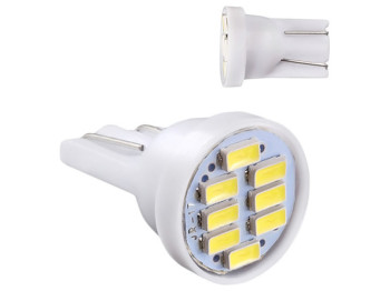 Лампа Pulso габаритная, LED T10, 8SMD-3014, 12v, 0,5w, 40lm, белая
