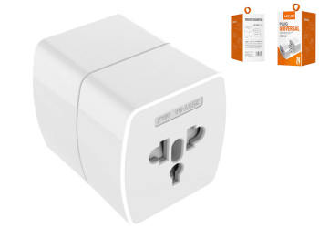Сетевой переходник LDNIO Z4, с переходниками EU, UK, US, цвет белый