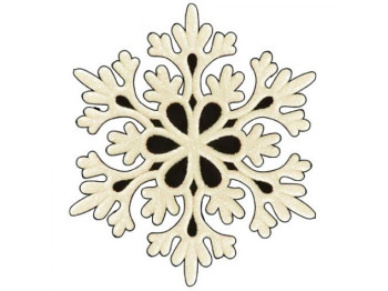 Снежинка белая 9,7см (цена за упаковку 2шт)