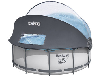 Басейн каркасний круглий із навісом Steel Pro MAX. Bestway 5619N