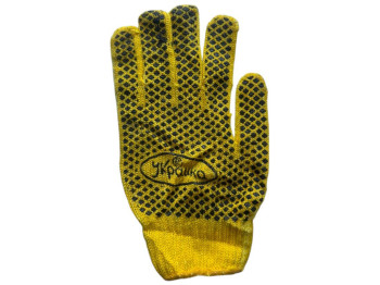 Рукавички трикотажні з ПВХ крапкою Україна, 1пара