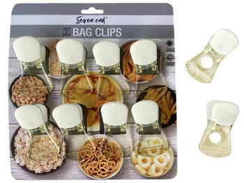 Затискач-кліпса на магніті, пластик, 7,5×4см (ціна за набір 8шт)