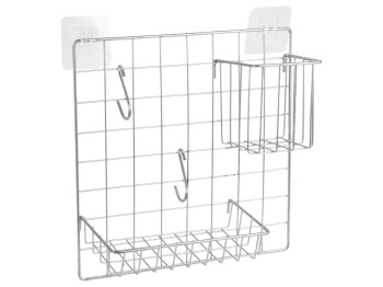 Полка-органайзер настенная, 2 липучки, 28x28см 