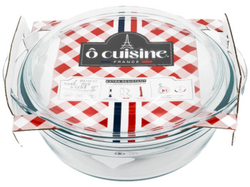 Каструля з кришкою O Cuisine Vidrio, кругла, боросилікатне скло, 3,2 л (2,4л + 0,8л), 27×23х10см
