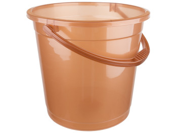 Ведро R-plastic прозрачное без крышки, 12л, бронза, 11205