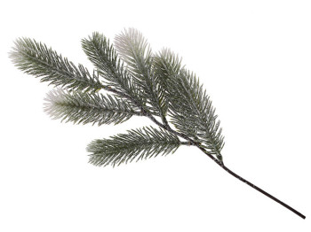 Ветка хвои в глиттерной присыпке, 47см