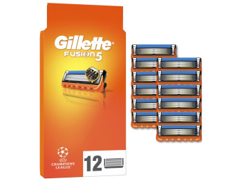 Картриджи сменные Gillette Fusion5 Champions League, сталь, 12шт