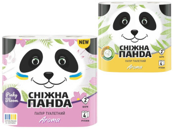 Бумага туалетная Сніжна панда Aroma двухслойная (НУ023) (цена за упаковку 4 рулона)